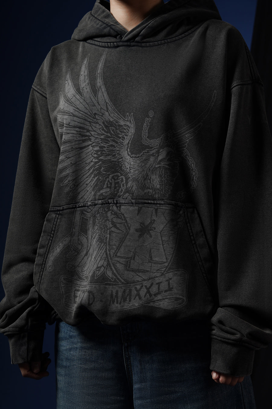 HARP ACID WASH HOODIE