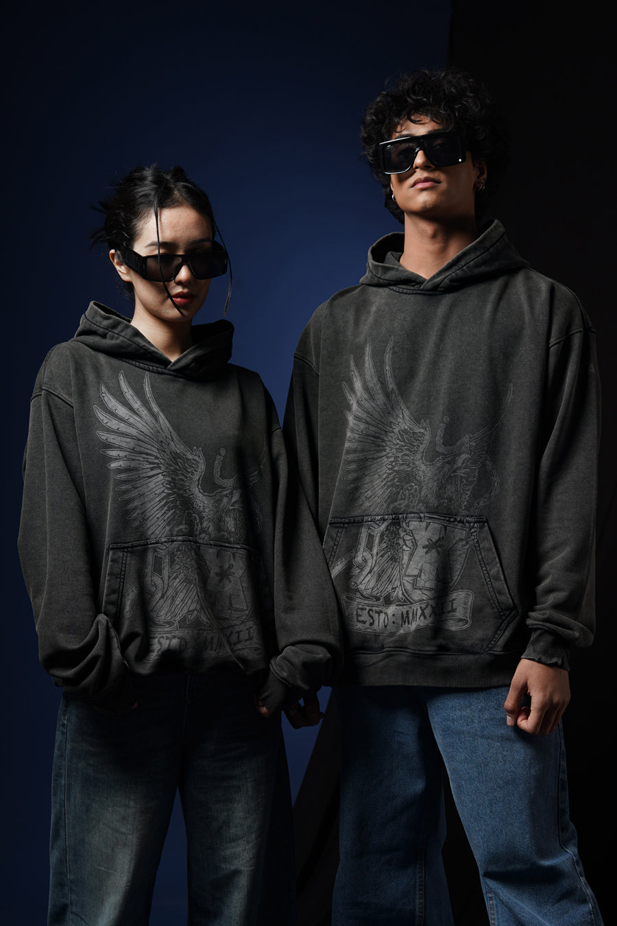 HARP ACID WASH HOODIE