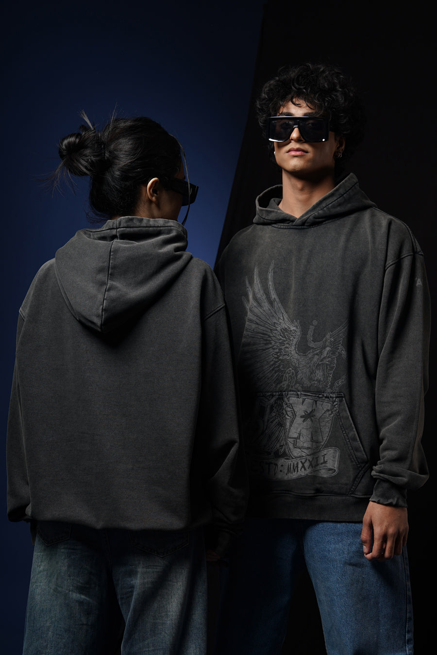 HARP ACID WASH HOODIE