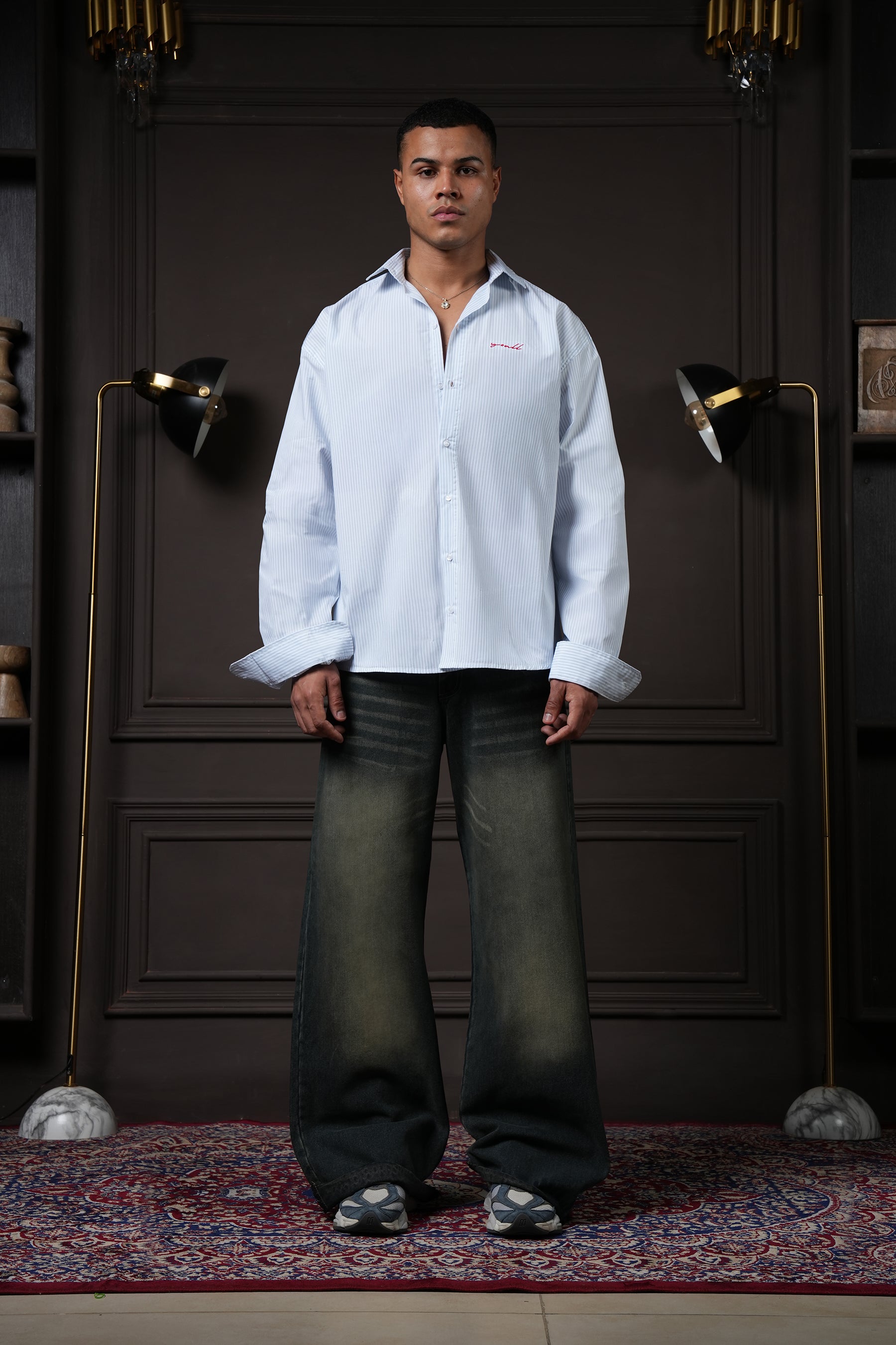 Still Line - Powder Blue Pinstripe Shirt