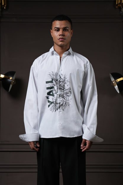 Overlay - Grey Pinstripe Shirt