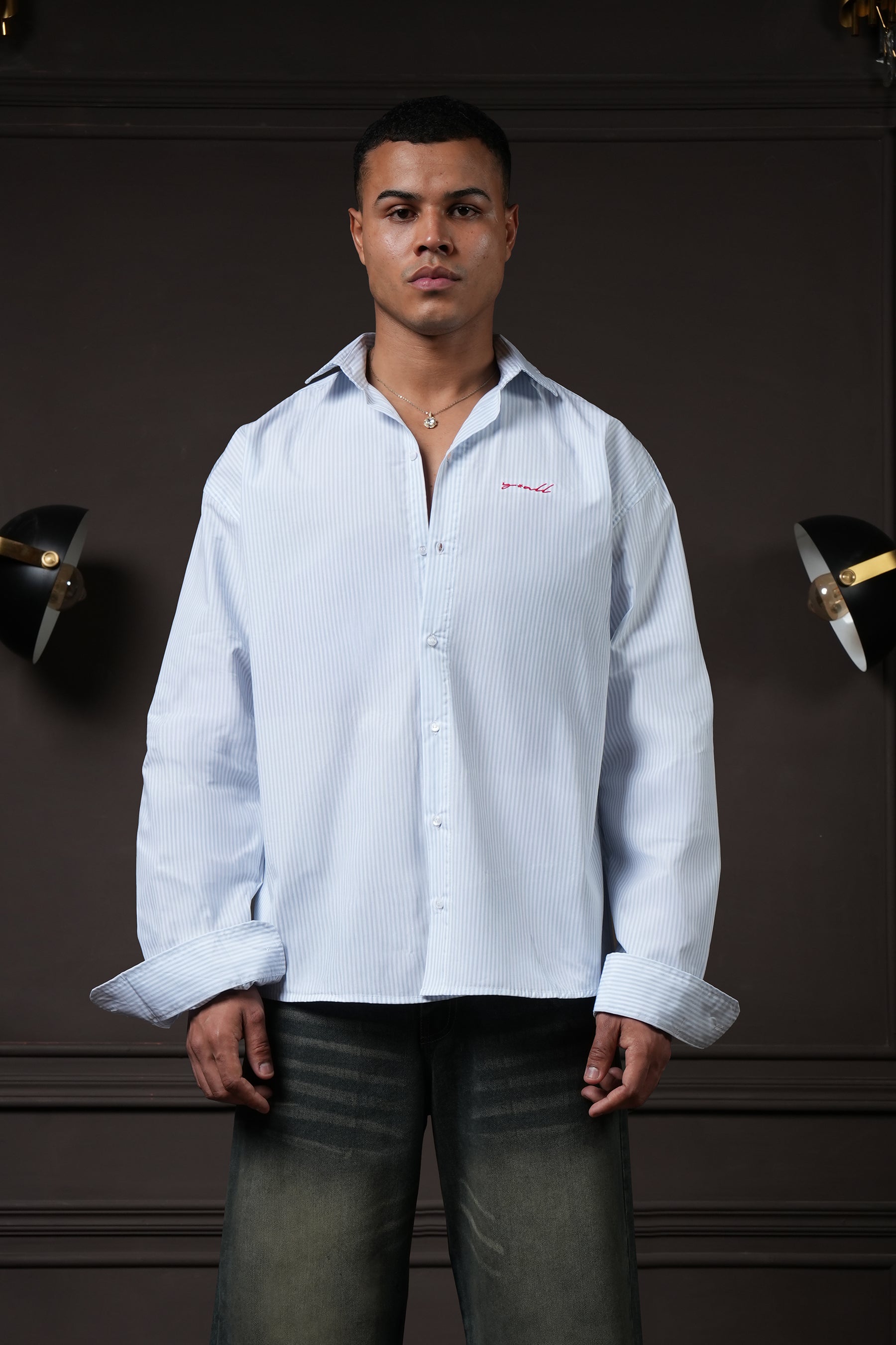 Still Line - Powder Blue Pinstripe Shirt
