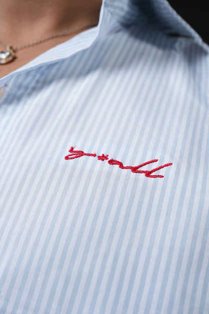 Still Line - Powder Blue Pinstripe Shirt