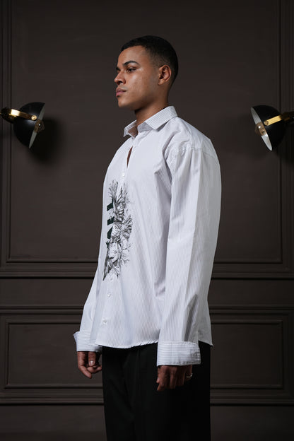 Overlay - Grey Pinstripe Shirt