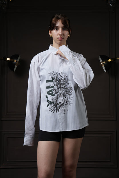 Overlay - Grey Pinstripe Shirt