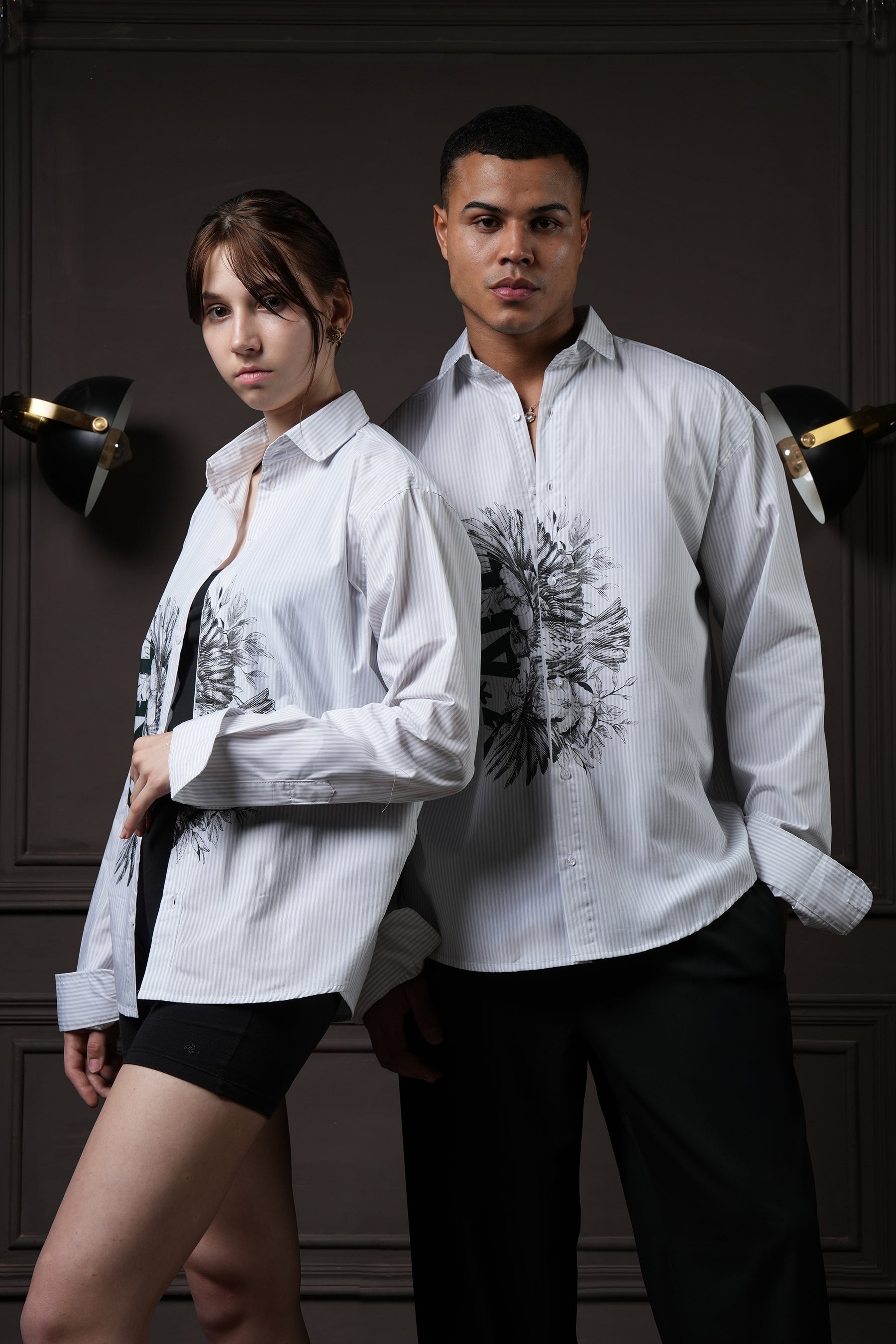 Overlay - Grey Pinstripe Shirt
