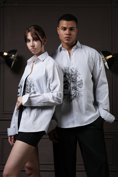 Overlay - Grey Pinstripe Shirt
