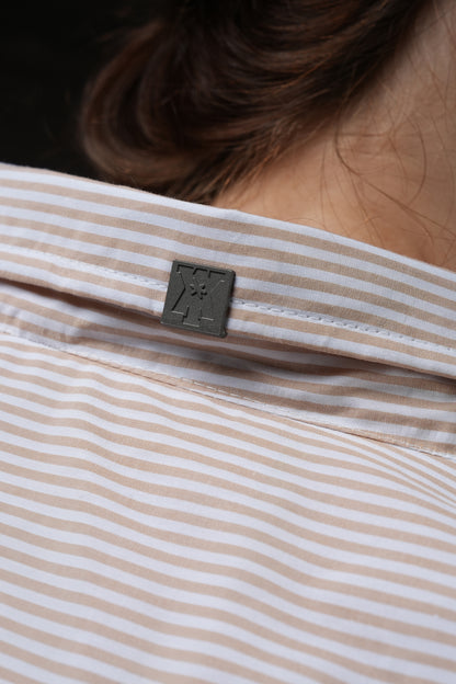 Rebel - Beige Pinstripe Shirt