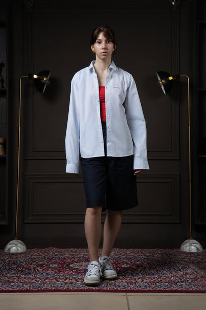 Still Line - Powder Blue Pinstripe Shirt