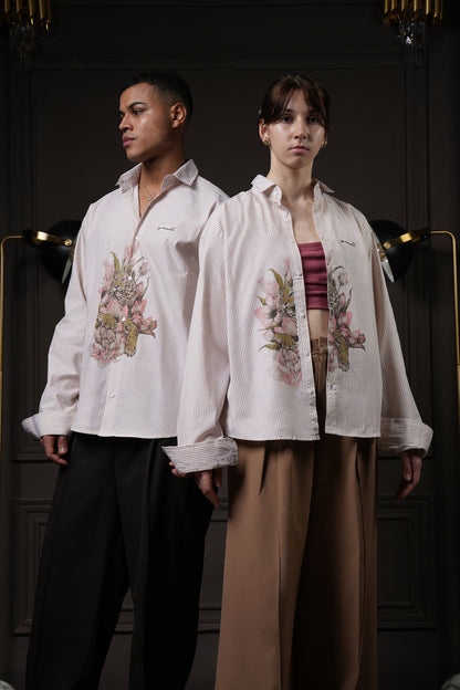 Rebel - Beige Pinstripe Shirt