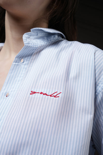 Still Line - Powder Blue Pinstripe Shirt